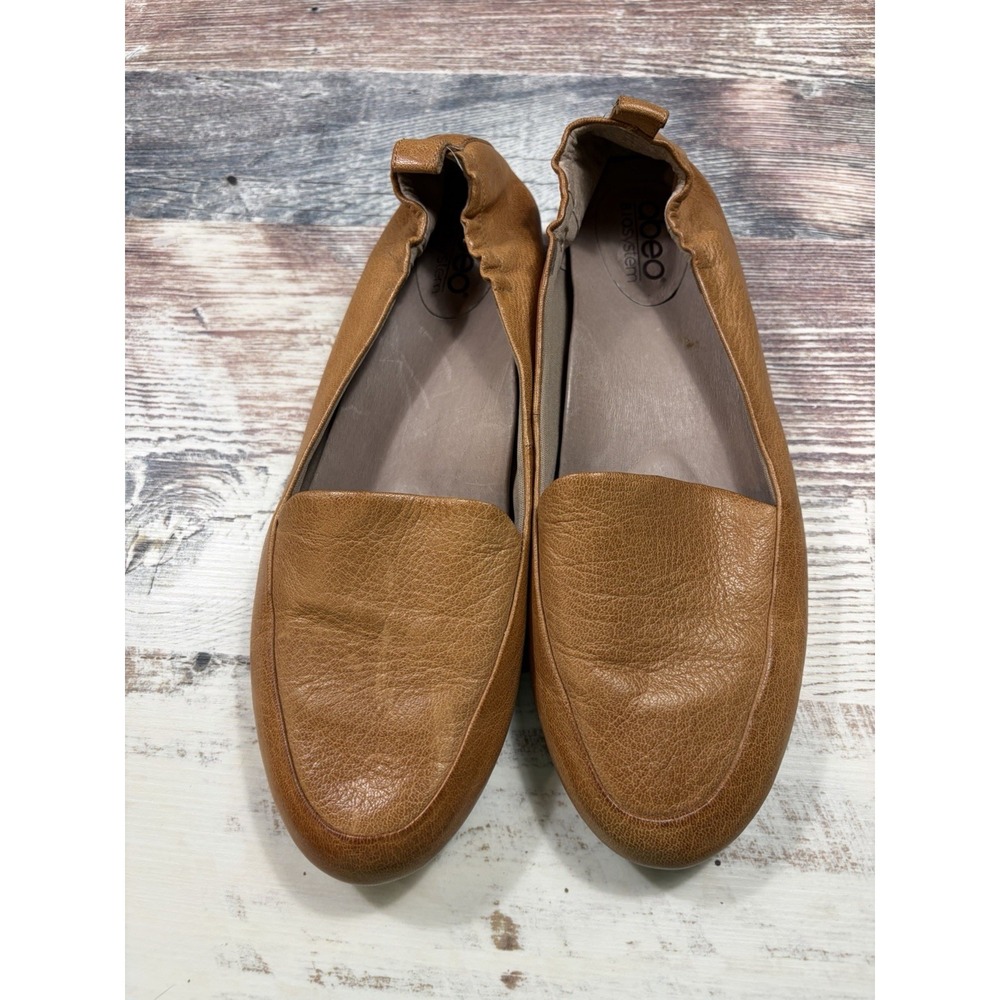 ABEO Jean II Tan Leather Slip On Loafers Orthopedic Flats ABJ0385 Size 10